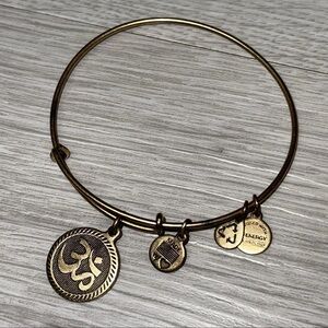 Alex And Ani Om Charm Bracelet Bangle Aum Spiritual Enlightenment Unity Y2K